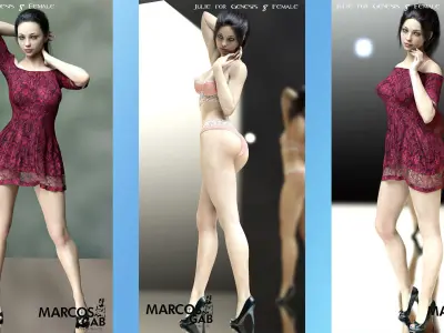 Julie for Genesis 8 Female 3D model