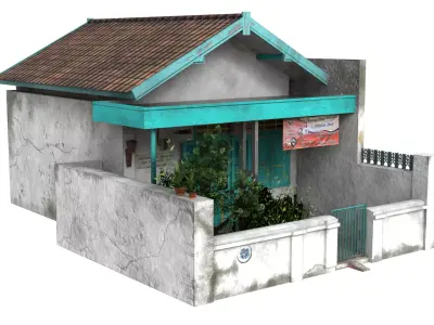 Indonesia Heritage House 1 Low-poly 3D model