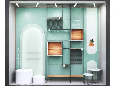 Shop Window-green 3D model