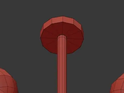 White Glass Globes Sputnik Chandelier 3D model