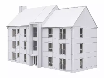 Neighborhood Houses P34 Low-poly 3D model