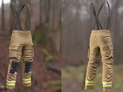 Firefighter Pants 234 - All MH Bodies - UE5 Skeletons - Rigged Low-poly 3D model