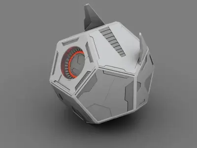 Spy robot  rigged- animated character 3D model