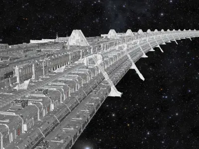 starship troopers lunar base 3D model
