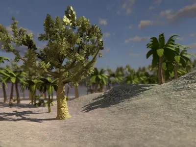 Small Island Low-poly 3D model