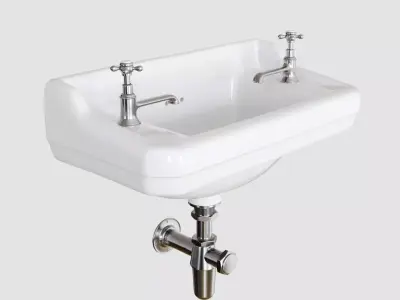 Vintage Two-Tap Basin 3D model