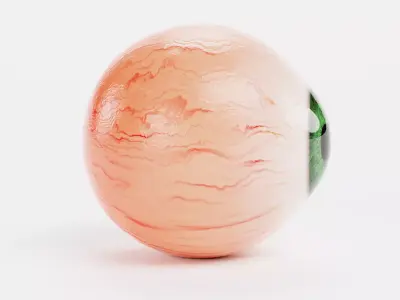 Human Eyeball with Green Iris - Realistic Anatomy 3D model