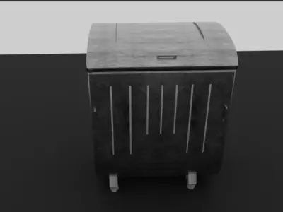 Trash Can PBR Game Ready Low-poly 3D model Low-poly 3D model