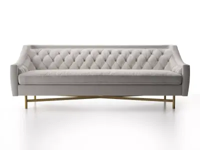 Coco Tufted Sofa 3D model