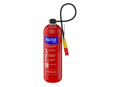 Water Mist Fire Extinguisher 3D model