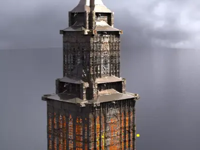 Mining colony Palace Tower 2 3D model