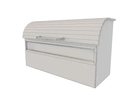 Japanese Rust Trash Can Low-poly 3D model