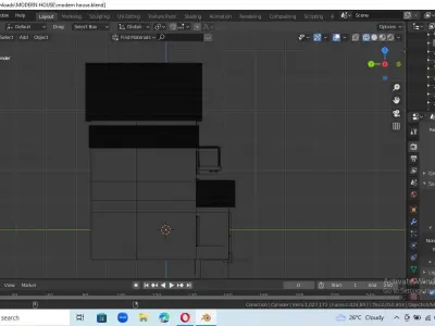 low poly modern house Low-poly 3D model purchase