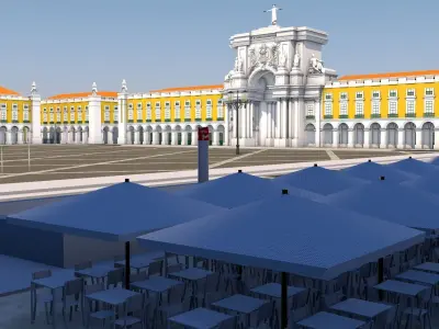 Terreiro do Paco - Lisbon Square - Praca do Comercio 3D model