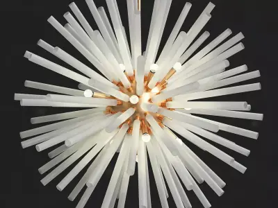 VINTAGE SPUTNIK WHITE GLASS 3D model