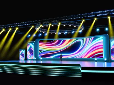 Modern Event Stage 3D Model Perfect for  Virtual Productions 3D model