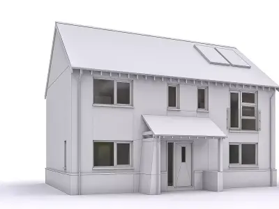 Townhouse 10 Low-poly 3D model