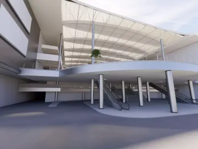 Shopping Mall Section 3D model