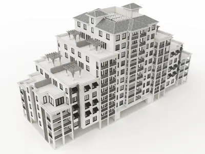 Building 3D Model apartment 3D model
