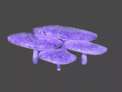 Fantasy Mushroom I06 Purple - Scene Backdrop Design Low-poly 3D model
