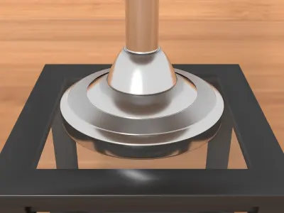 Modern Metal Table Lamp Low-poly 3D model