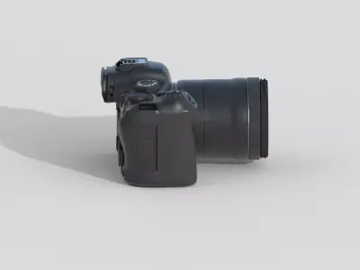 Digital camera Low-poly 3D model