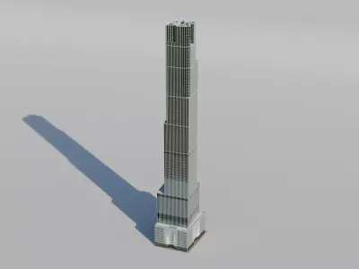 NYC 35 Hudson Yards Low-poly 3D model