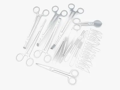 Medical - Surgical Instruments Set 3D model