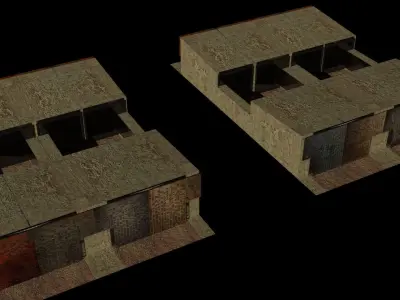 Project of row housing Free 3D model