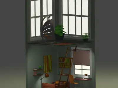 Isometric room Free 3D model