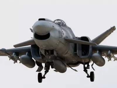 Viper F-40 Marines Jet Fighter Concept Aircraft 3D model