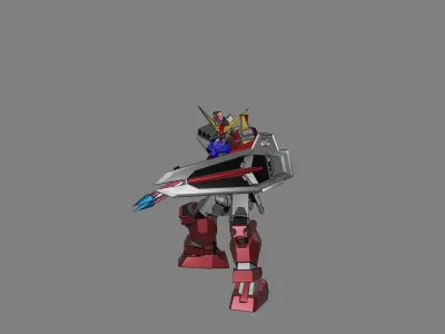 Attacker Gundam 4 3D model