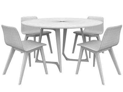 Morph Chair And Twist Table 3D model