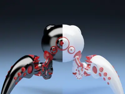 Alien scout ANIMATED - arachnid robot 3D model