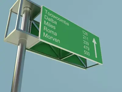 Highway Sign 3D model