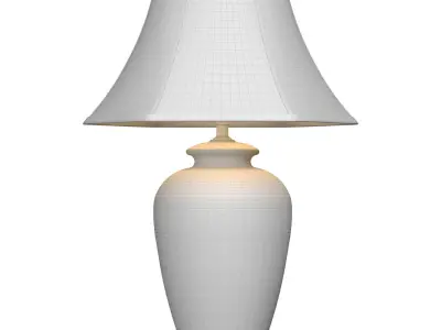 Oriental Flowers European Provence Nightstand Bedside Table Lamp 3D model