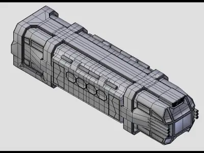 Space shuttle Low-poly 3D model