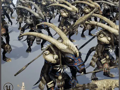 Ratkin Shaman Light Vershion Low-poly 3D model