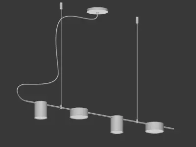 Counterpoint Linear Led Pendant Light 3D model