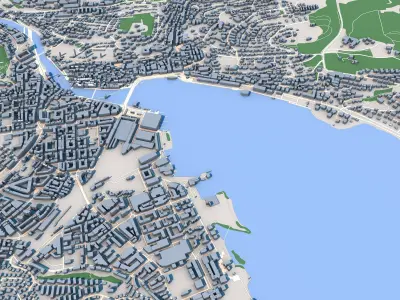 Lucerne City Switzerland 3D model