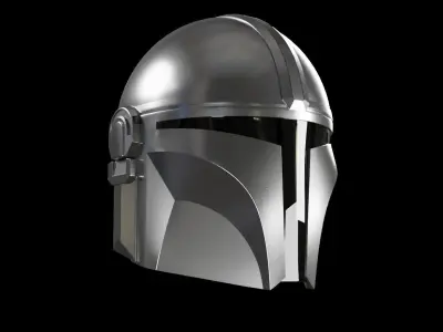 Star Wars Mandalorian Helmet Low-poly 3D model
