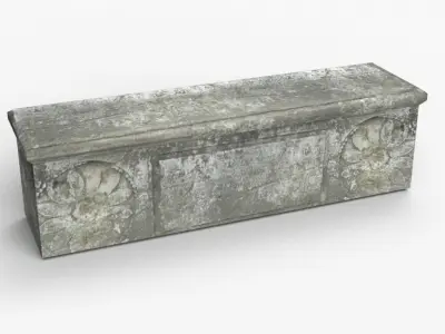 Medieval Tombstones Low-poly Low-poly 3D model