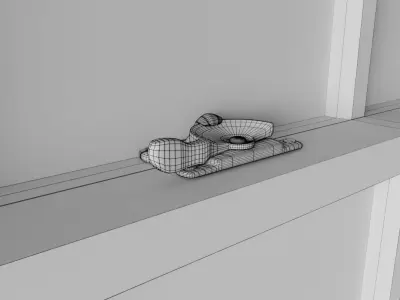 Three Light Sash Window 3D model