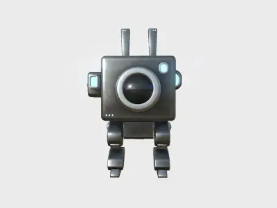 Robot C5 Dark Steel - Sentinel Character SciFi Design Low-poly 3D model