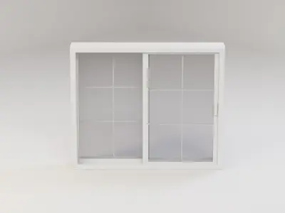 Sliding Glass Window 2 Low-poly 3D model
