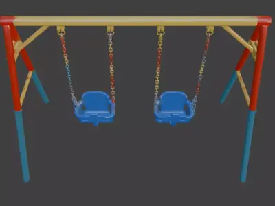 Playground Swing Set 3D model