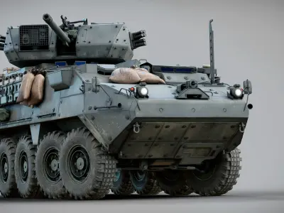  Stryker M1296 Dragoon Armored Car with Interior 