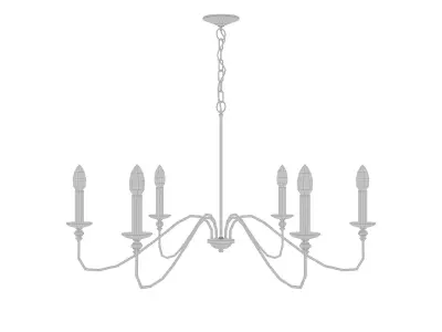 Ableton 6 - Light Candle Style Classic - Traditional Chandelier 3D model