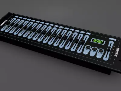 Lights mixing Console Botex DMX SDC-16 Low-poly 3D model