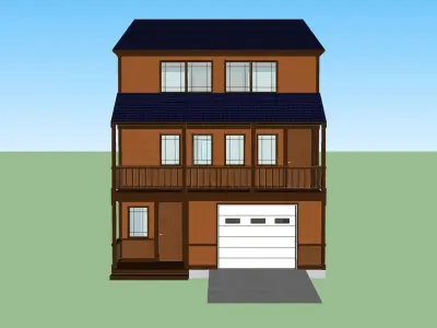 Compact House 2 Free 3D model